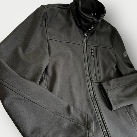 Calvin Klein Water Resistant Zip Up Windbreaker Jacket Lined Stretch Men S Black - Picture 7 of 15